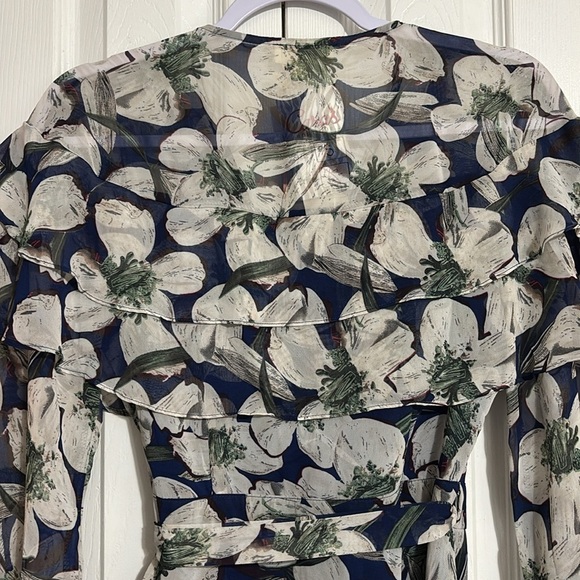 Entro Floral Wrap Dress Women’s Size Small - Picture 5 of 11